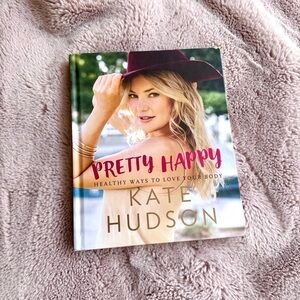 Pretty Happy by Kate Hudson Hardcover Book - White/Pink Cover